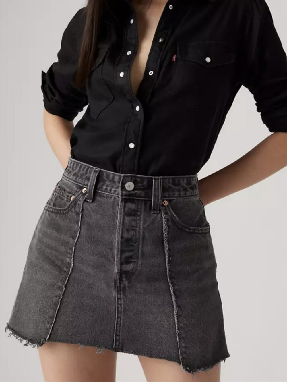 NWT Levi's Recrafted Icon Skirt-Fifth Dimension Black
